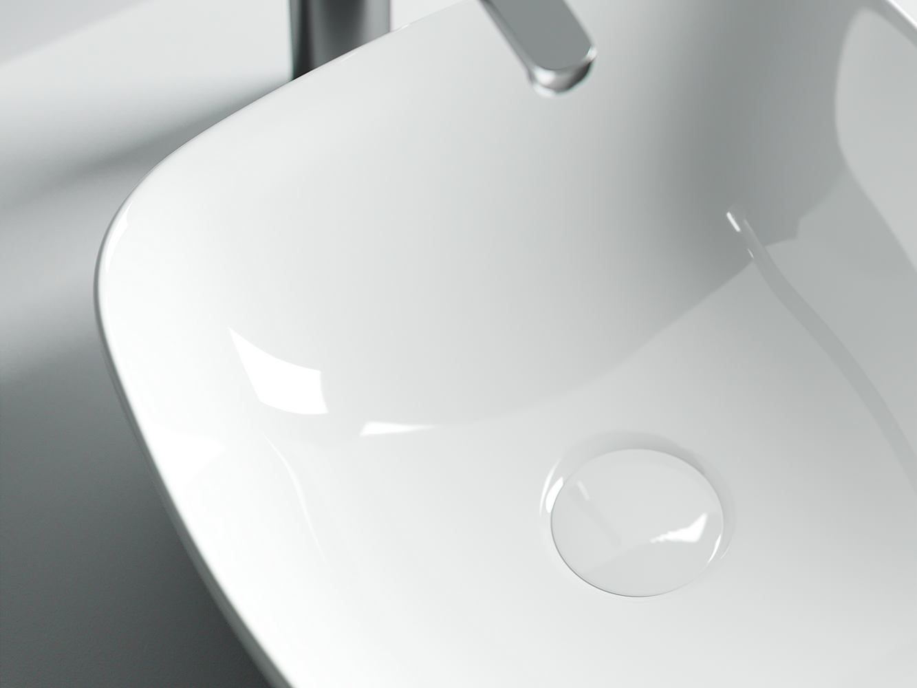 Фото Раковина Ceramicanova Element CN5006 накладная 40 × 40 × 14 см, белый глянцевый