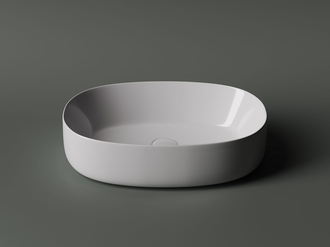 Фото Раковина Ceramicanova Element CN5023 накладная 54 × 35 × 14,5 см, белый глянцевый