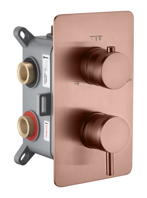 Фото Смеситель для душа Boheme Cell 135-3-CB на 3 потока медь браш