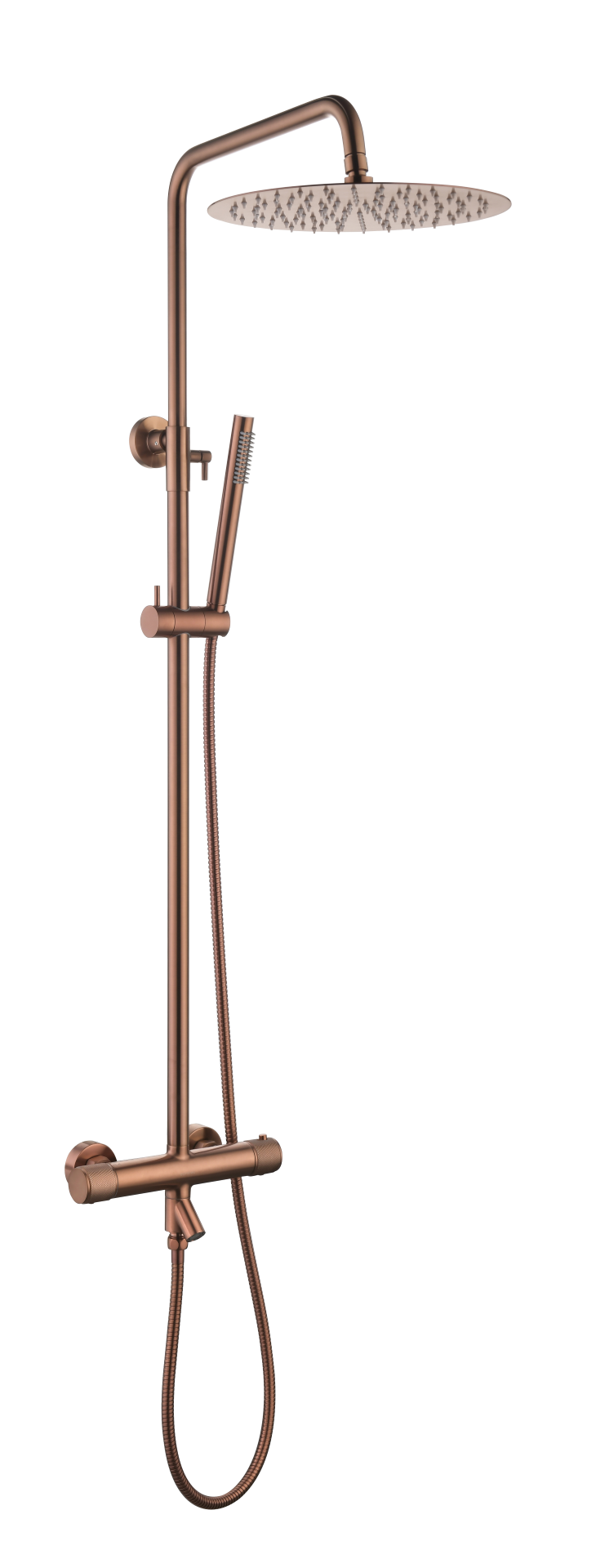 Фото Душевая стойка Boheme Uno 468-T-CB термостат медь браш