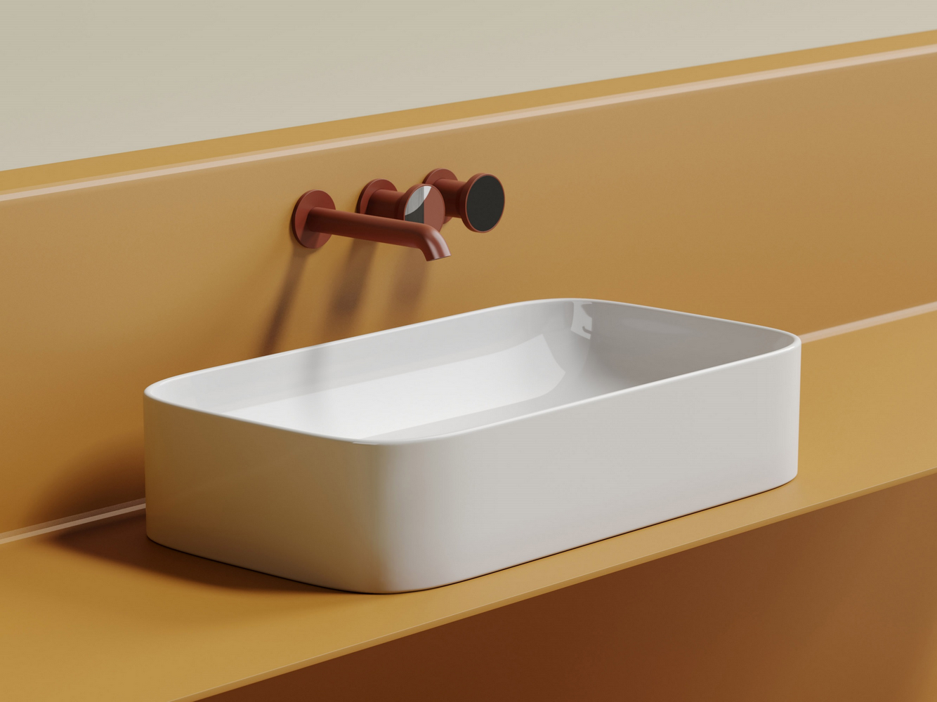 Фото Раковина Ceramicanova Element CN6054 накладная 70,5 × 38 × 15 см, белый глянцевый
