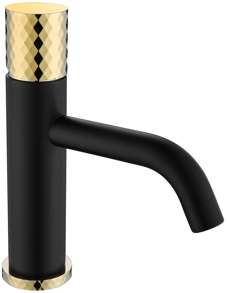 Фото Смеситель для раковины Boheme Stick 121-BG черный/золото