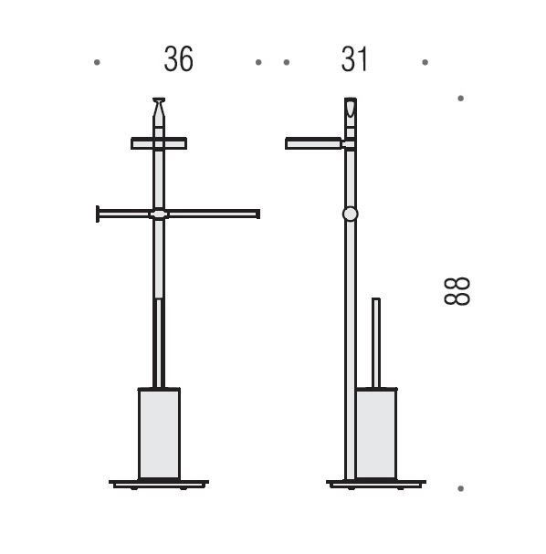 Фото Стойка Colombo Planets B9813.CR напольная хром глянец