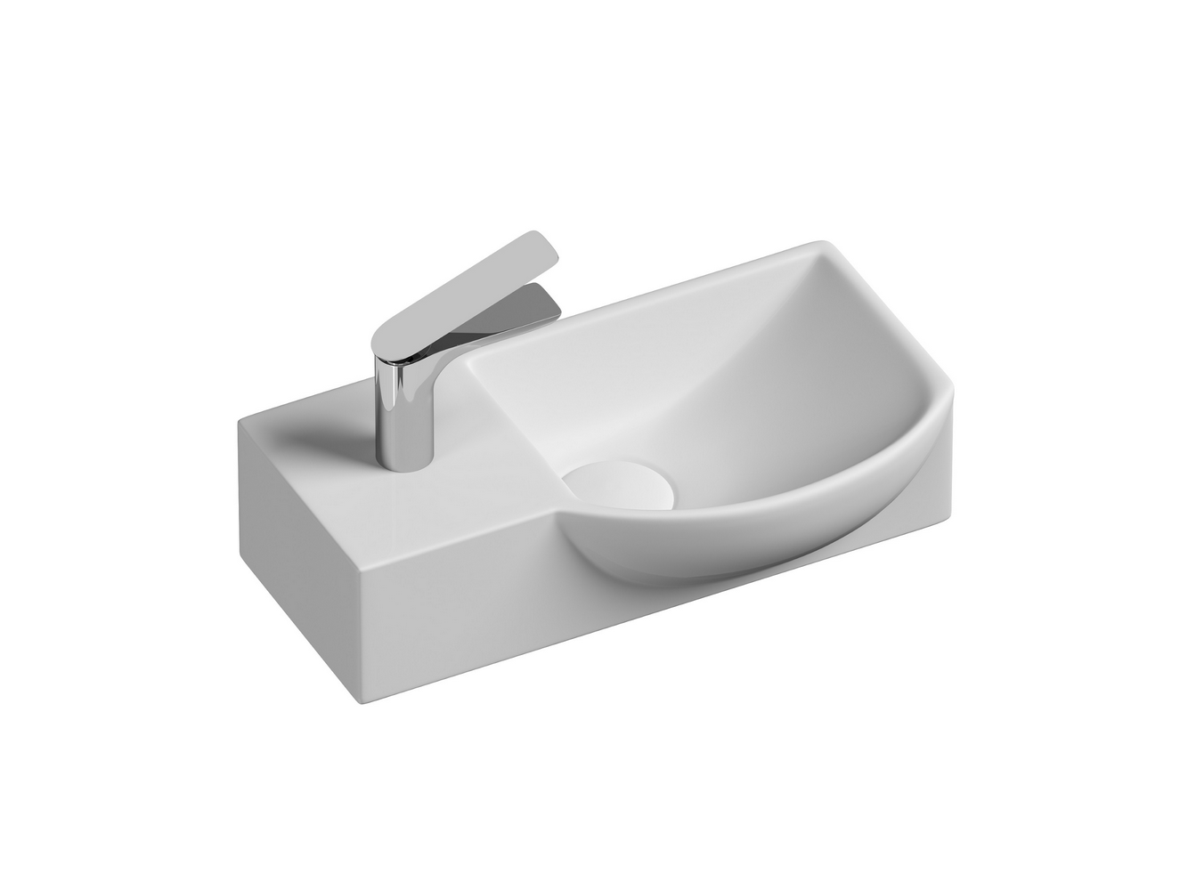 Фото Раковина Ceramicanova Element CN6039R подвесная 40 × 22 × 12 см, белый глянцевый