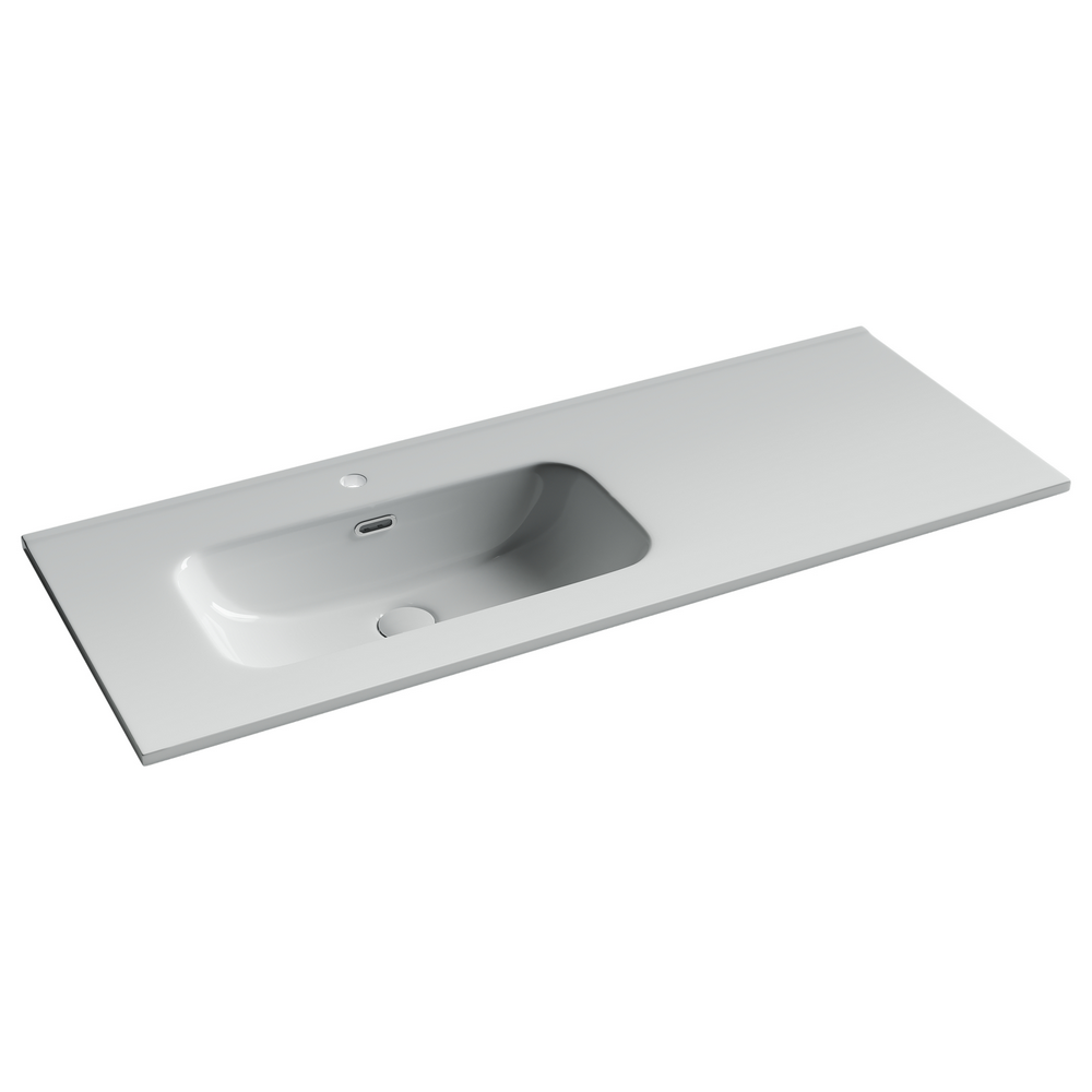 Фото Раковина Ceramicanova Element CN7006L мебельная 121 × 46,5 × 18 см, белый глянцевый