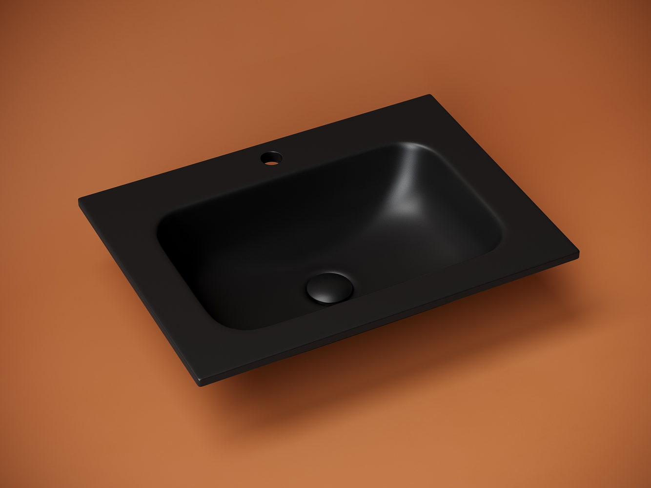 Фото Раковина Ceramicanova Grace CN7011MB мебельная 61 × 45,7 × 13,7 см, черный матовый