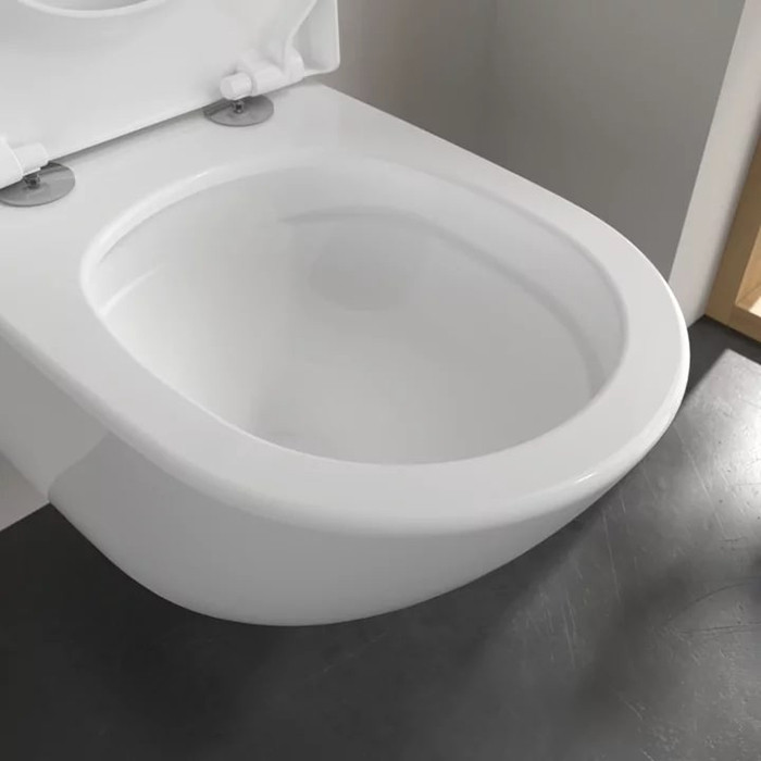 Фото Унитаз подвесной Villeroy & Boch Subway 3.0 4670TS01, безободковый, с сиденьем с микролифтом, белый глянцевый