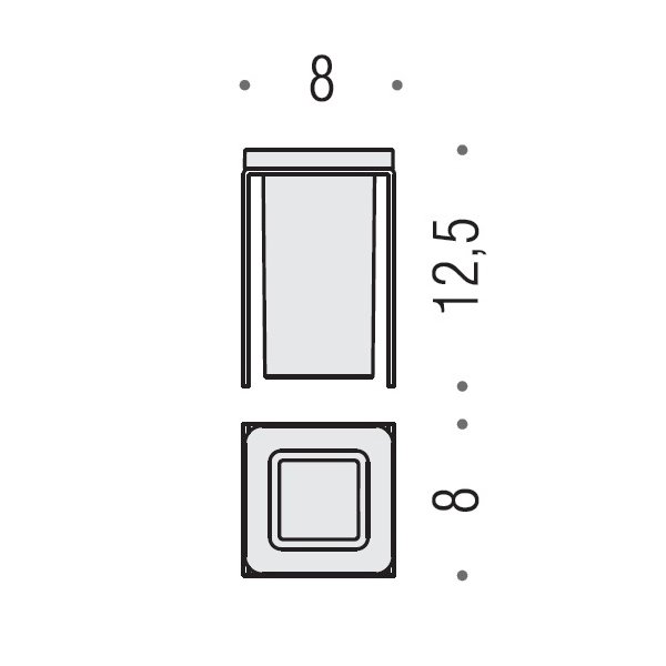 Фото Стакан Colombo Over B7041.SS-VAN настольный матовая сталь