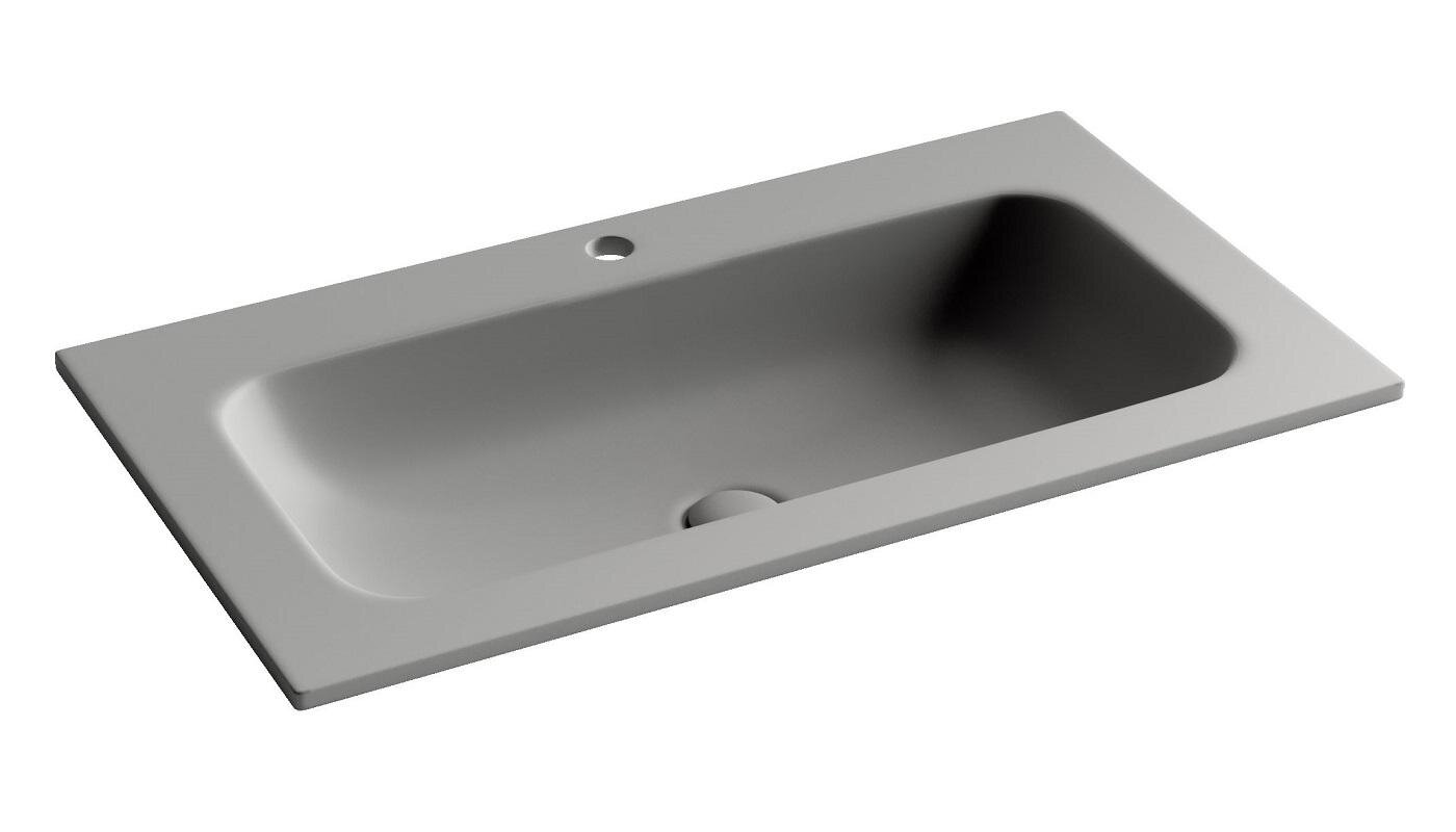 Фото Раковина Ceramicanova Grace CN7012MH мебельная 81 × 45,7 × 13,7 см, антрацит матовый
