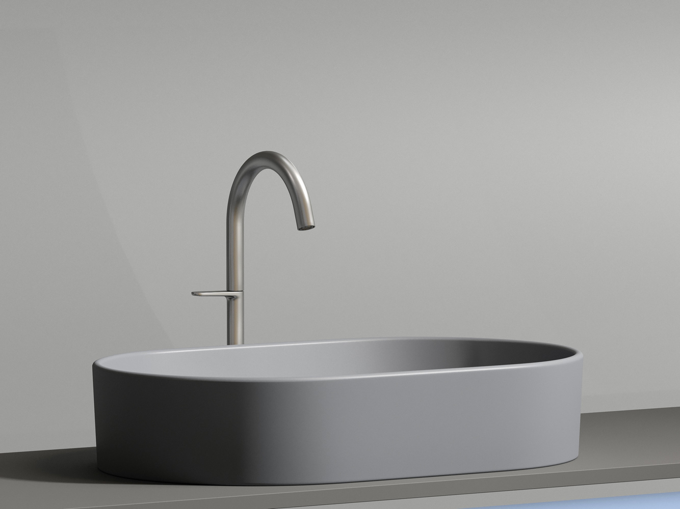 Фото Раковина Ceramicanova Element CN6048MH накладная 60 × 38,5 × 12,2 см, антрацит матовый