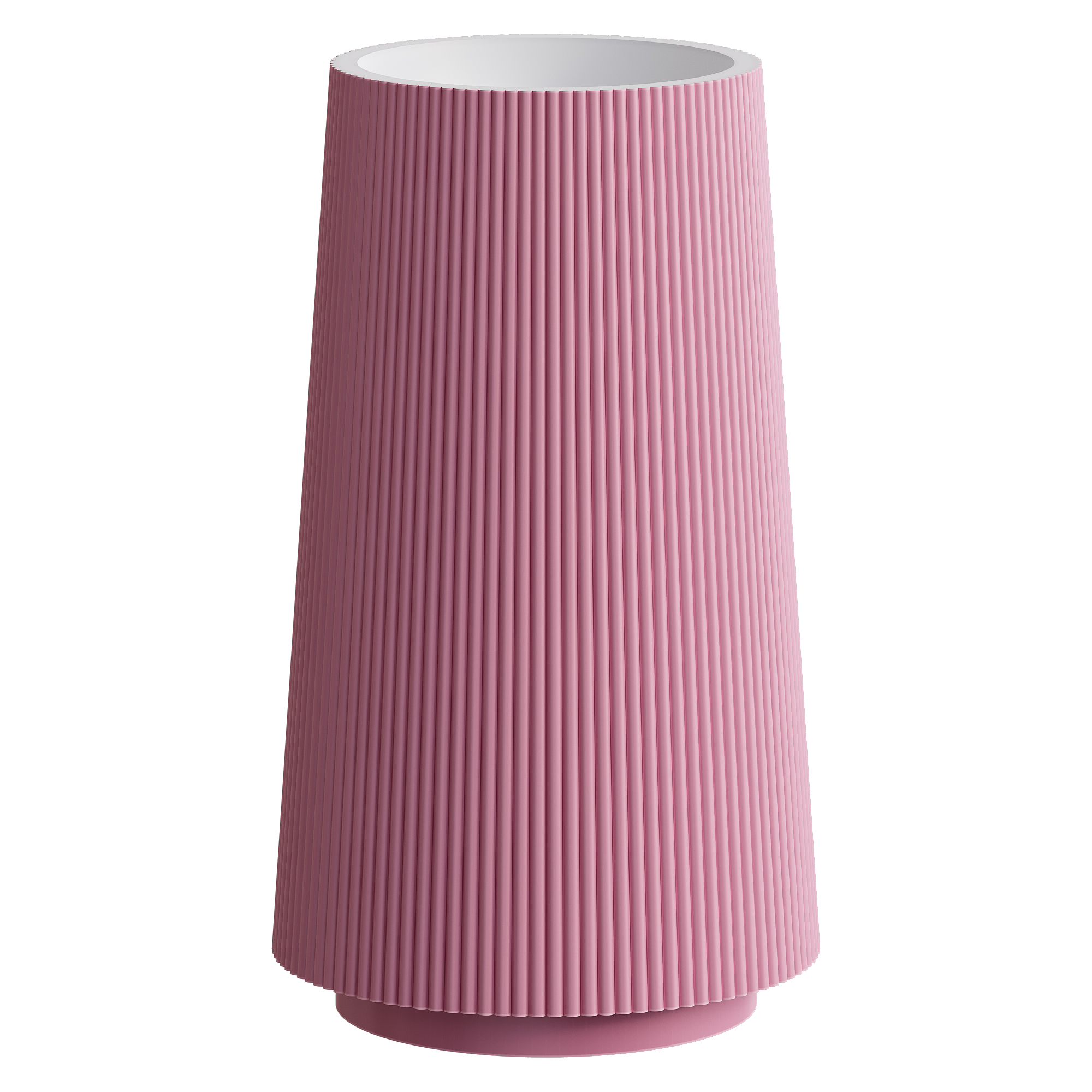 Фото Раковина Boheme Torre 801-Torre-LP напольная круглая рифленая 48×48×85 см, Light Pink (белый / светло-розовый)