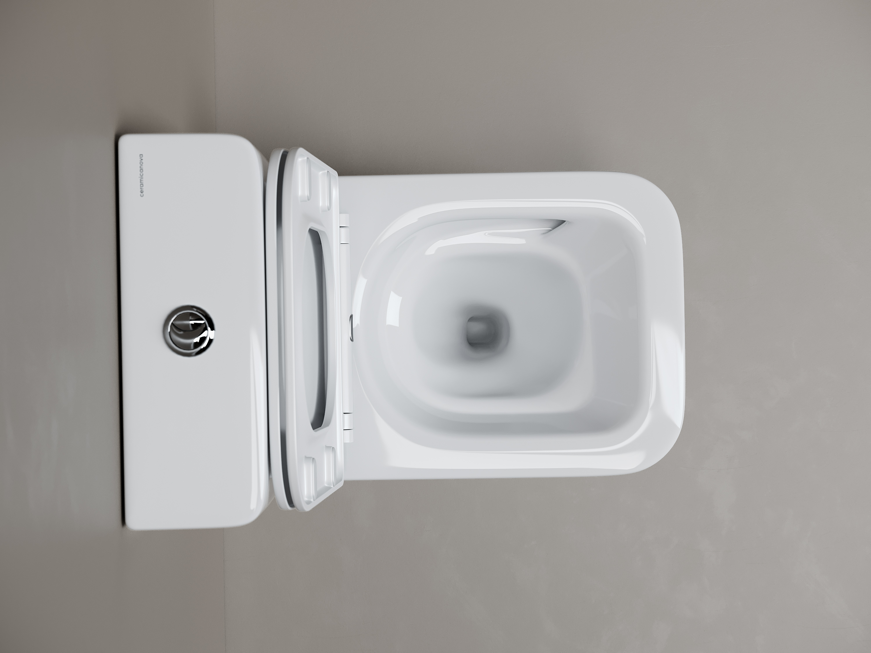 Фото Унитаз Ceramicanova Cubic CN1803T с сиденьем с бачком компакт, белый глянцевый