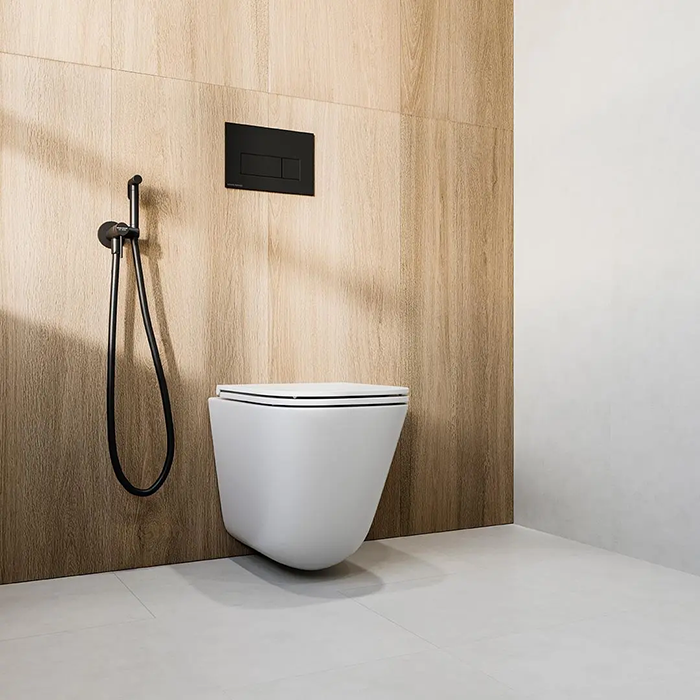 Фото Унитаз подвесной укороченный Kerama Marazzi Cubo CU.T.wc.02, с сиденьем, белый глянцевый