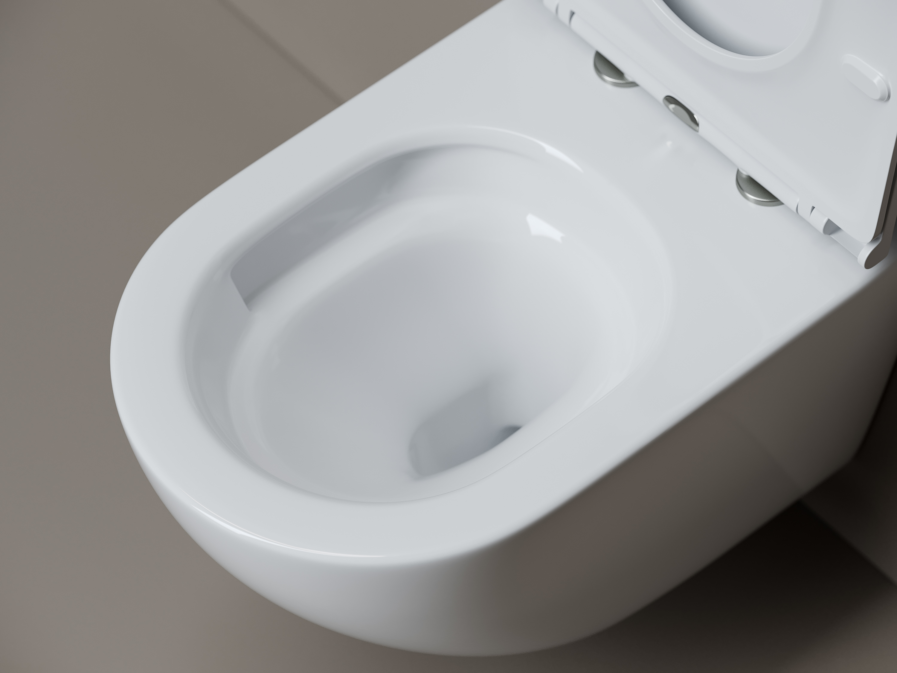 Фото Унитаз Ceramicanova Whirl CN11007T с сиденьем подвесной, белый глянцевый