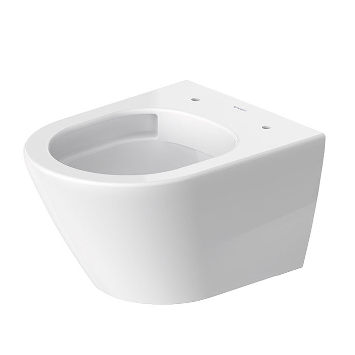 Фото Унитаз подвесной укороченный Duravit D-Code 45880900A1, безободковый, с сиденьем с микролифтом, белый глянцевый