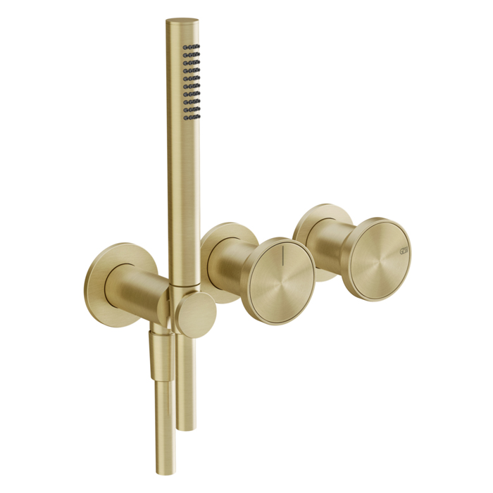 Фото Смеситель Gessi Origini 66036#727 для ванны, латунь браш pvd