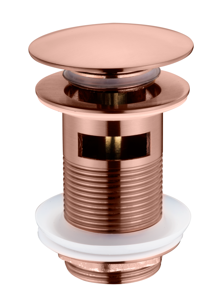 Фото Донный клапан Boheme 612/2-CB с переливом click-clack медь браш