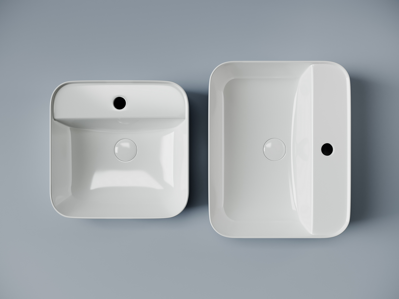 Фото Раковина Ceramicanova Element CN5014 накладная 39 × 39 × 14 см, белый глянцевый