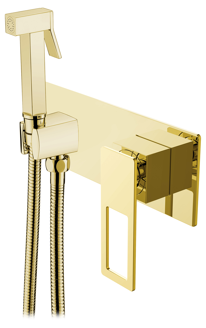 Фото Гигиенический душ Boheme Q 147-GG со смесителем золото глянец