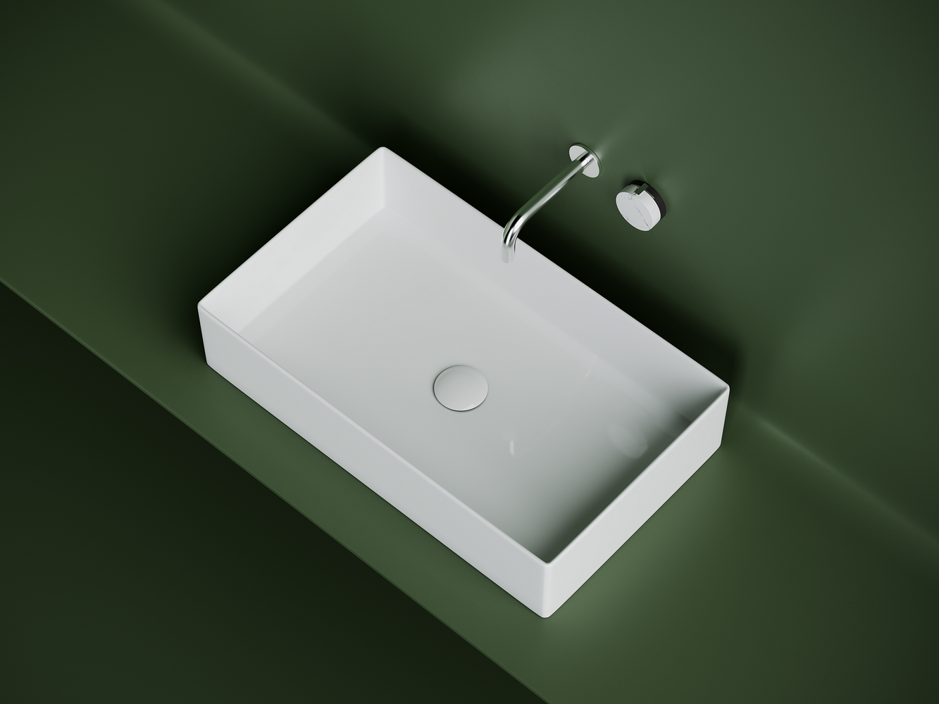 Фото Раковина Ceramicanova Element CN6070 накладная 60,1 × 36,1 × 13 см, белый глянцевый