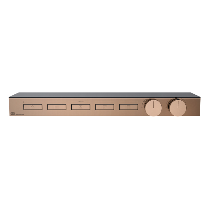 Фото Смеситель Gessi Hi-Fi 63028#030 для душа термостат, медь глянец pvd