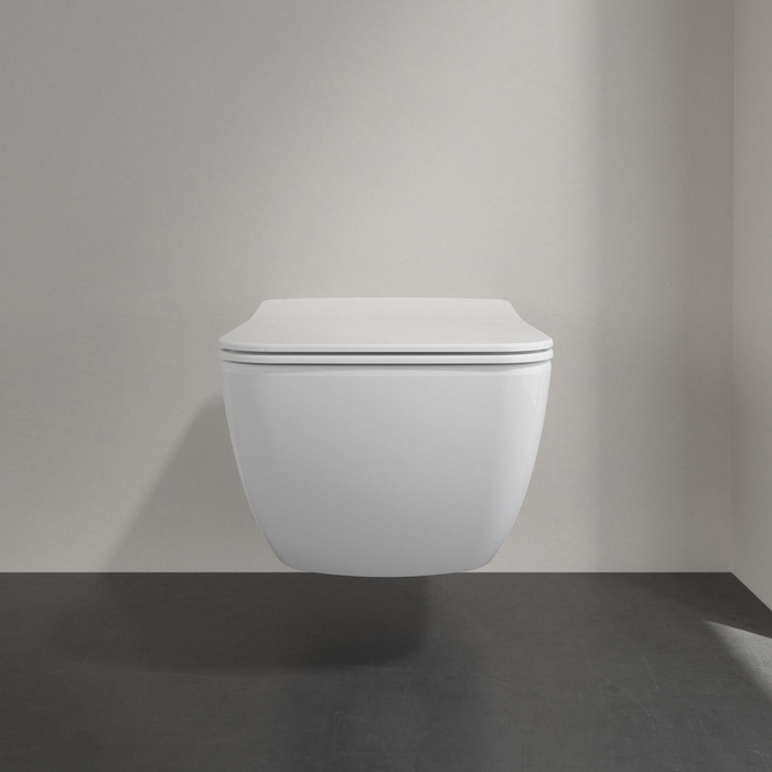 Фото Унитаз подвесной Villeroy & Boch Venticello 4611RLR1, безободковый, с сиденьем с микролифтом, белый глянцевый