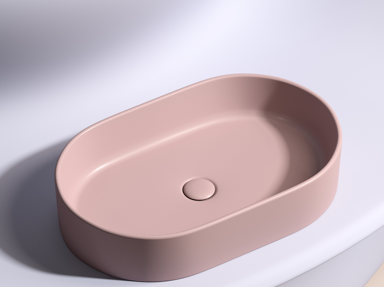 Фото Раковина Ceramicanova Element CN6048MP накладная 60 × 38,5 × 12,2 см, розовый матовый