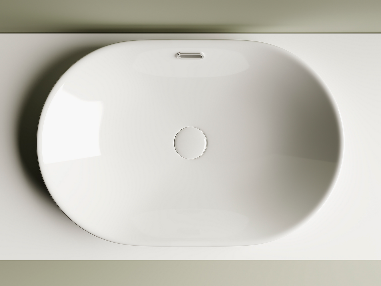 Фото Раковина Ceramicanova Element CN5020 встраиваемая сверху 61 × 40 × 18,3 см, белый глянцевый