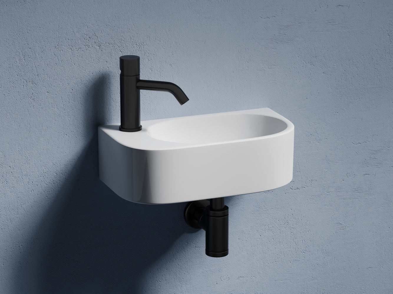 Фото Раковина Ceramicanova Element CN6066R подвесная 40,5 × 22 × 11 см, белый глянцевый