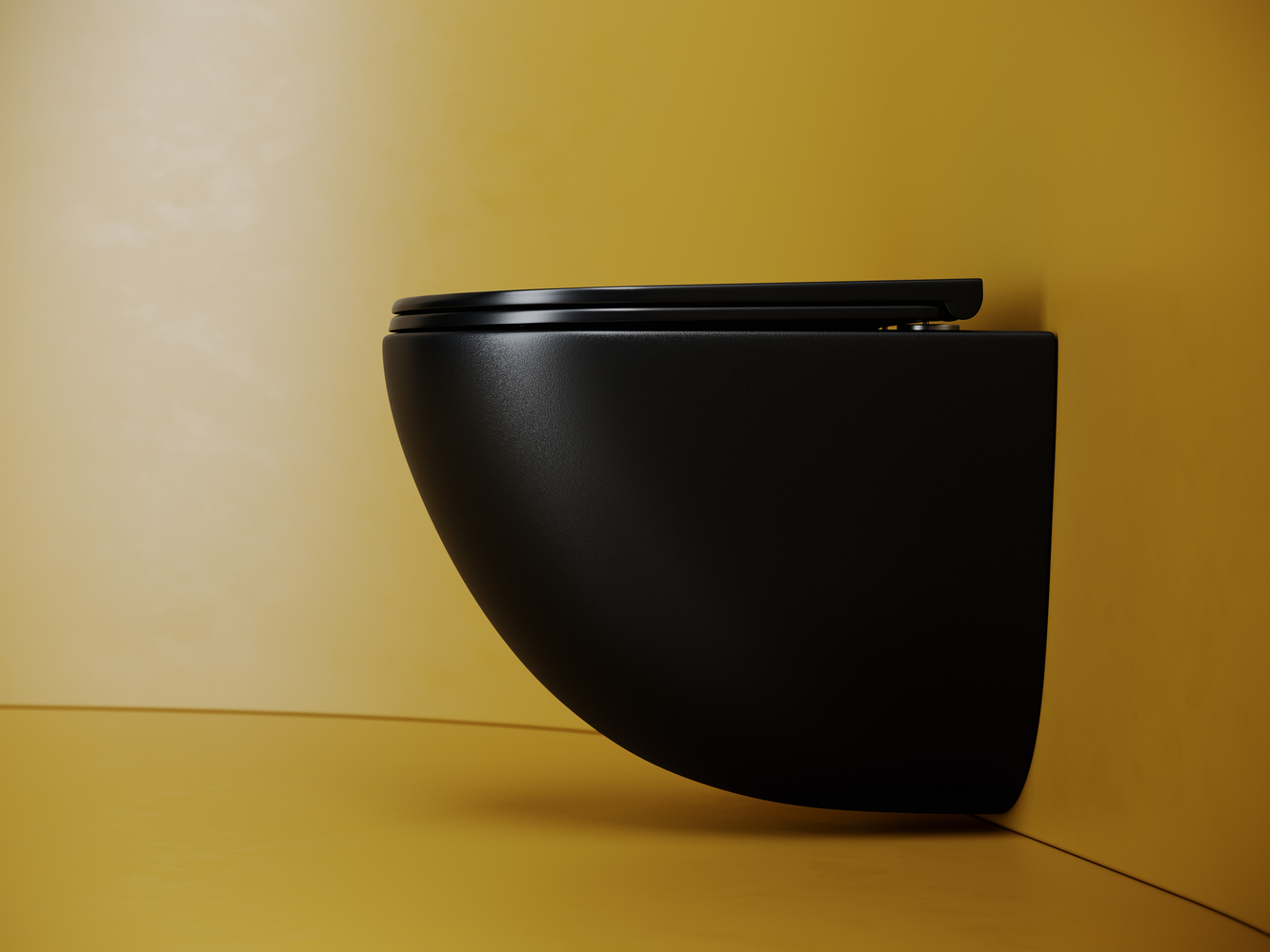 Фото Унитаз Ceramicanova Vogue CN4008TMB с сиденьем подвесной, черный матовый