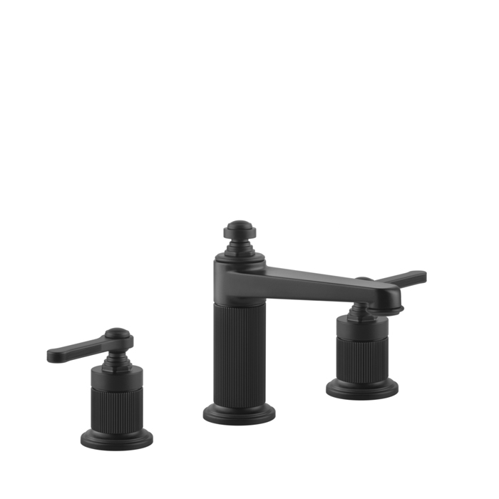 Фото Смеситель Gessi Venti20 65012#299 для раковины с донным клапаном, черный матовый