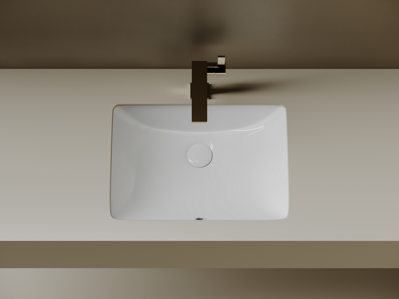 Фото Раковина Ceramicanova Era CN15001 встраиваемая под столешницу 51,5 × 38 × 19,5 см, белый глянцевый