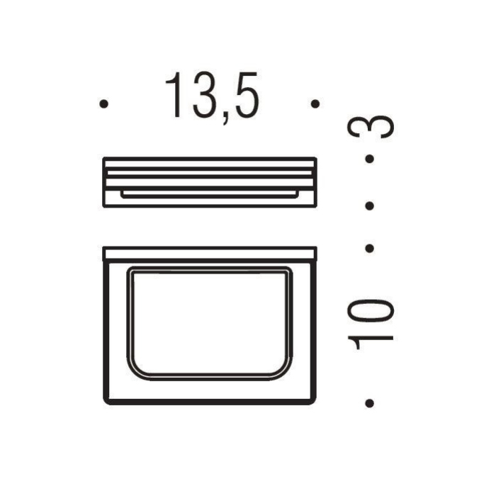 Фото Мыльница Colombo Look B1601.GL-VAN подвесная графит глянец/стекло матовое
