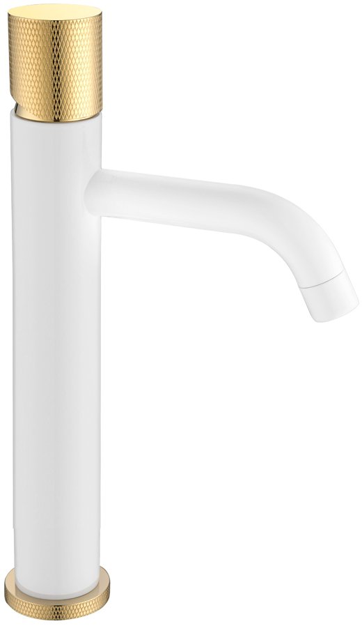 Фото Смеситель для раковины Boheme Stick 122-WG.2 золото/белый