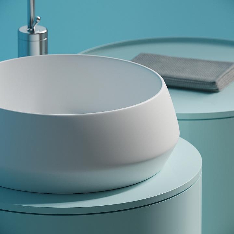 Фото Раковина Ceramicanova Maya CN12004MW накладная 40 × 40 × 14 см, белый матовый