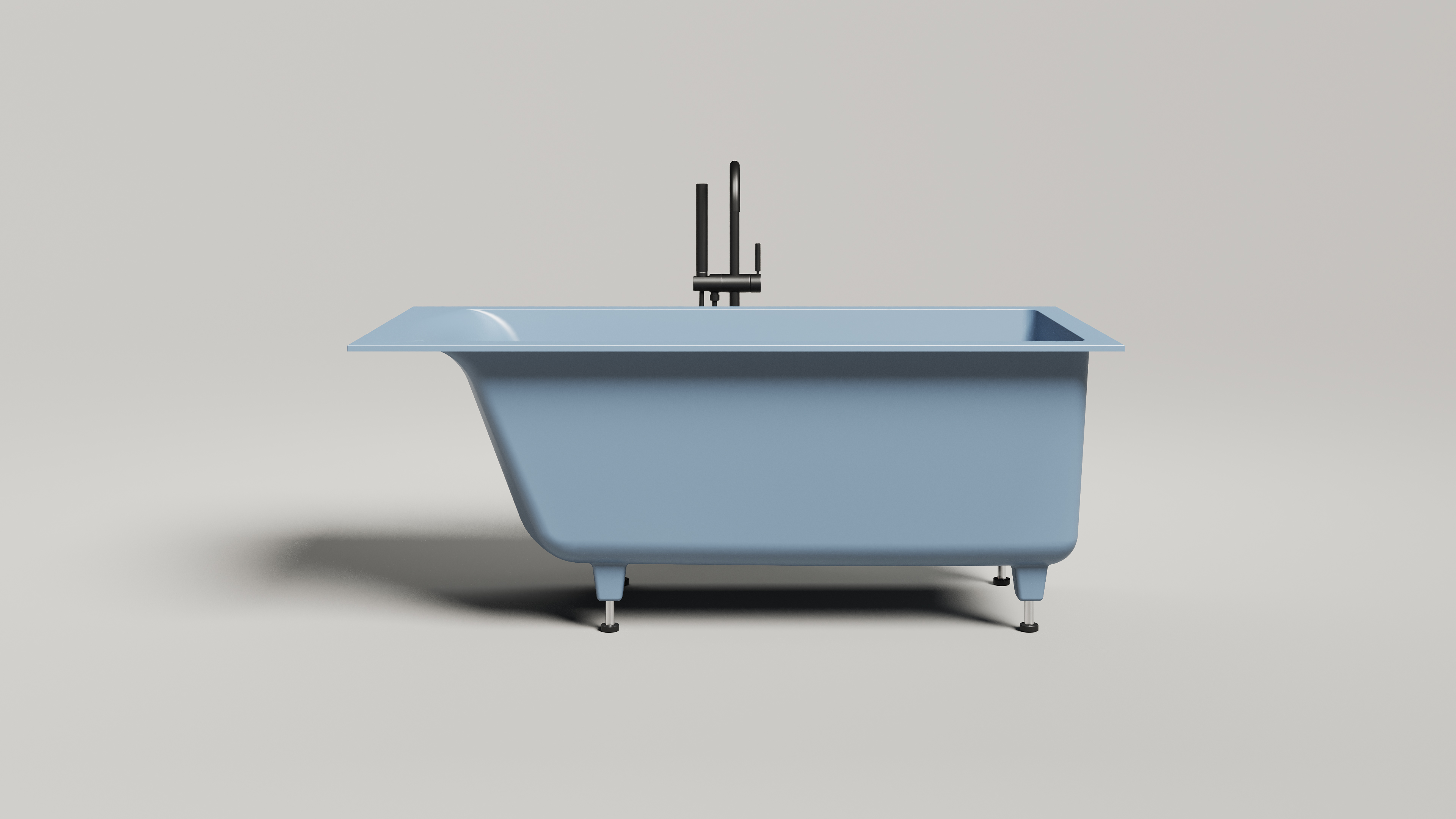 Фото Ванна Salini Cascata Kit 150x70 105012G встраиваемая из литьевого мрамора, белая глянцевая