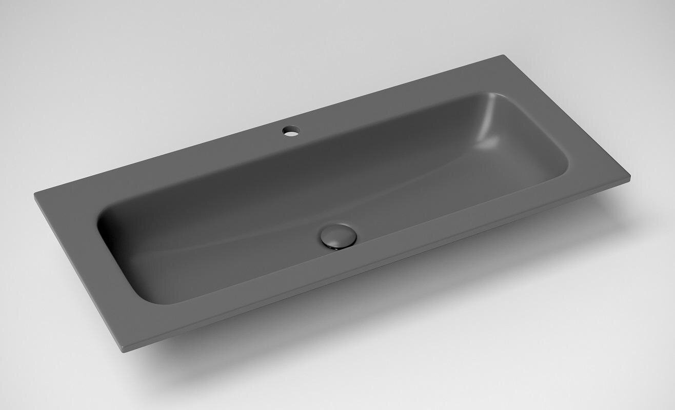 Фото Раковина Ceramicanova Grace CN7013MDH мебельная 101 × 45,7 × 13,7 см, темный антрацит матовый