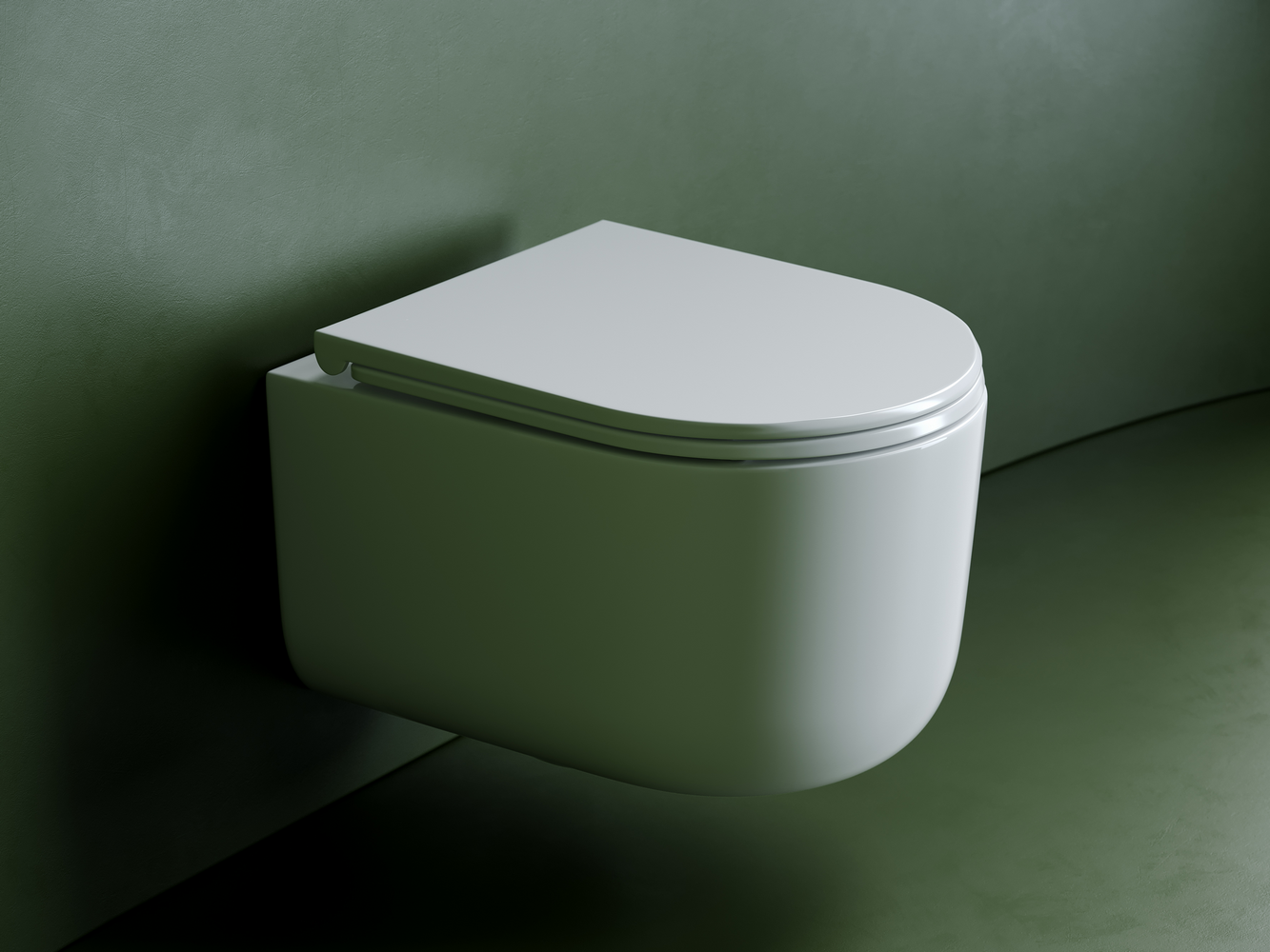 Фото Унитаз Ceramicanova Ulma CN4006T с сиденьем подвесной, белый глянцевый