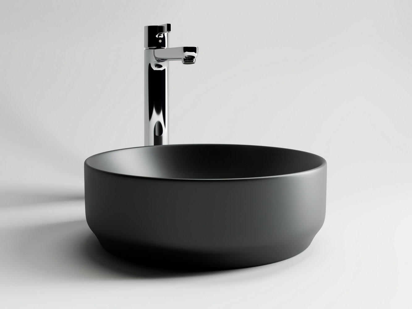Фото Раковина Ceramicanova Element CN6007 накладная 35 × 35 × 12 см, черный матовый