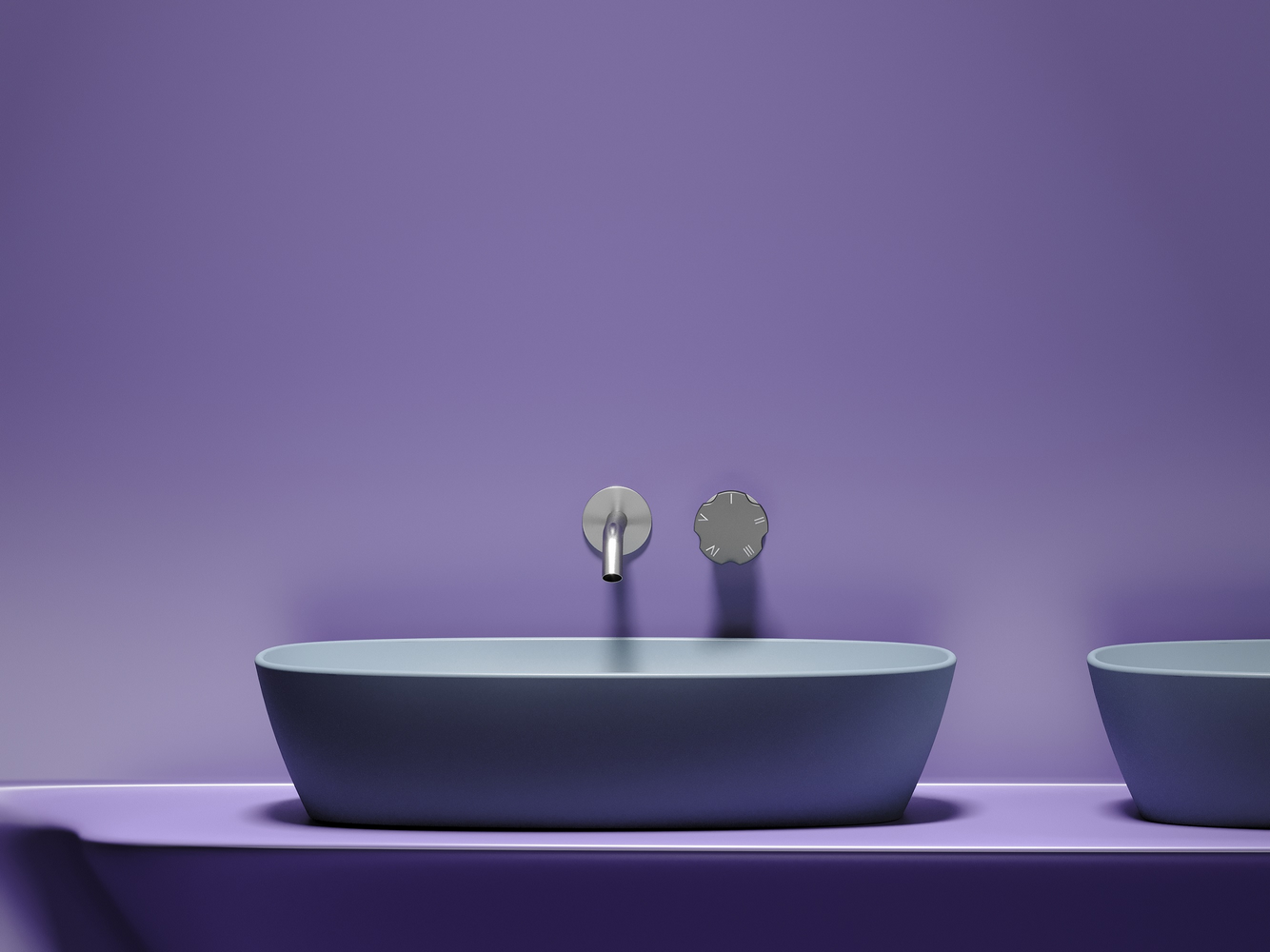 Фото Раковина Ceramicanova Element CN6049MHL накладная 61 × 38,5 × 14 см, серо-голубой матовый