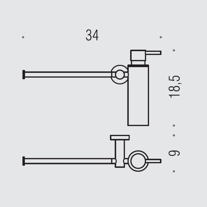 Фото Дозатор Colombo Plus W4975.GL подвесной графит глянец