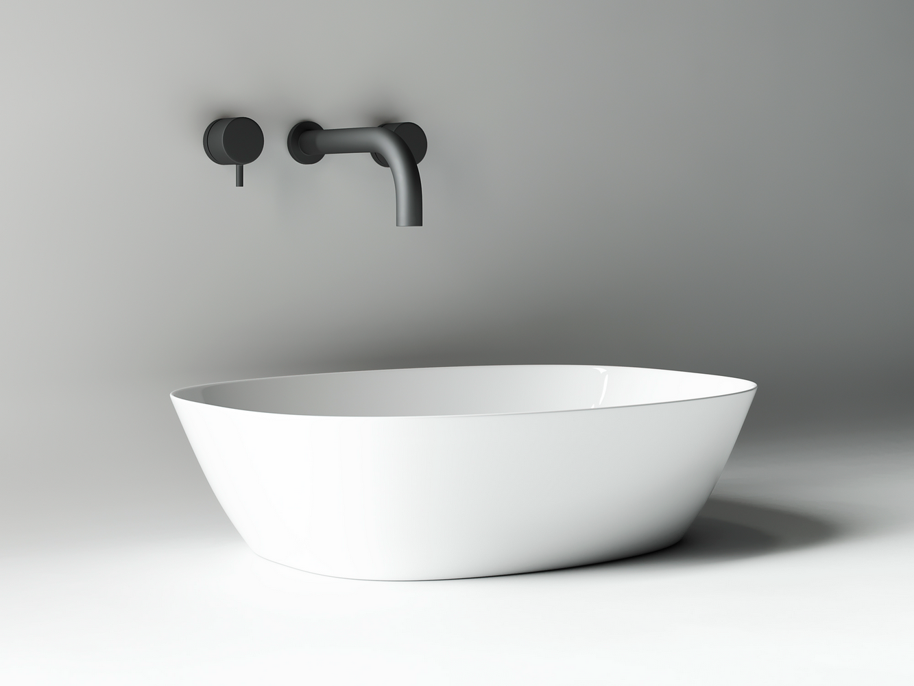 Фото Раковина Ceramicanova Element CN5005 накладная 50 × 38 × 14 см, белый глянцевый