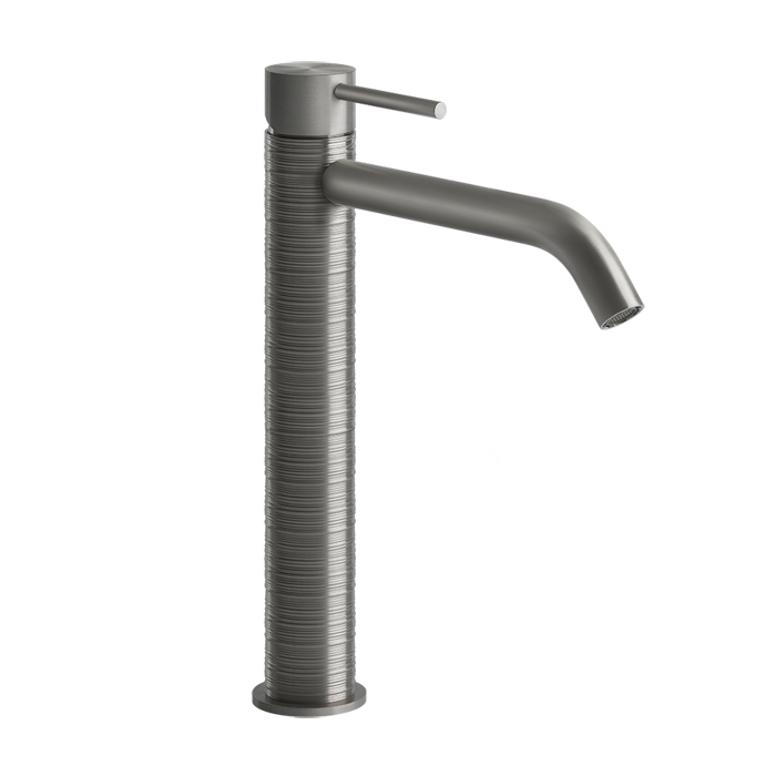 Фото Смеситель Gessi Gessi316 54306#239 для раковины, нержавеющая сталь браш