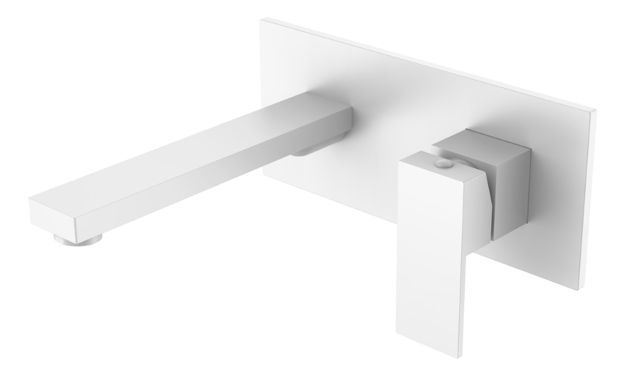 Фото Смеситель для раковины Boheme Qubic 475-MW белый матовый