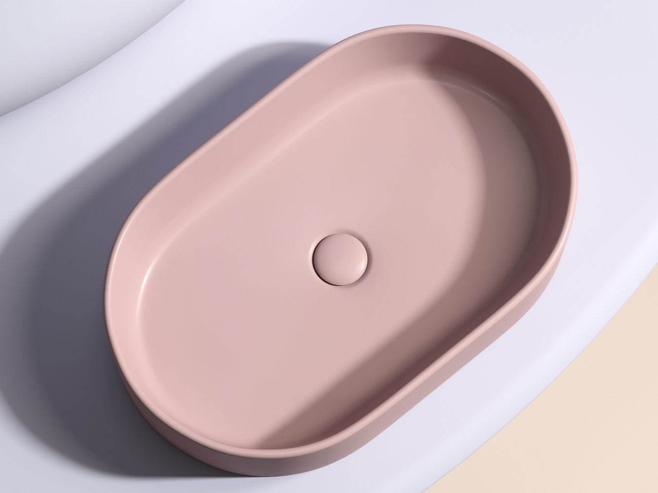 Фото Раковина Ceramicanova Element CN6048MP накладная 60 × 38,5 × 12,2 см, розовый матовый