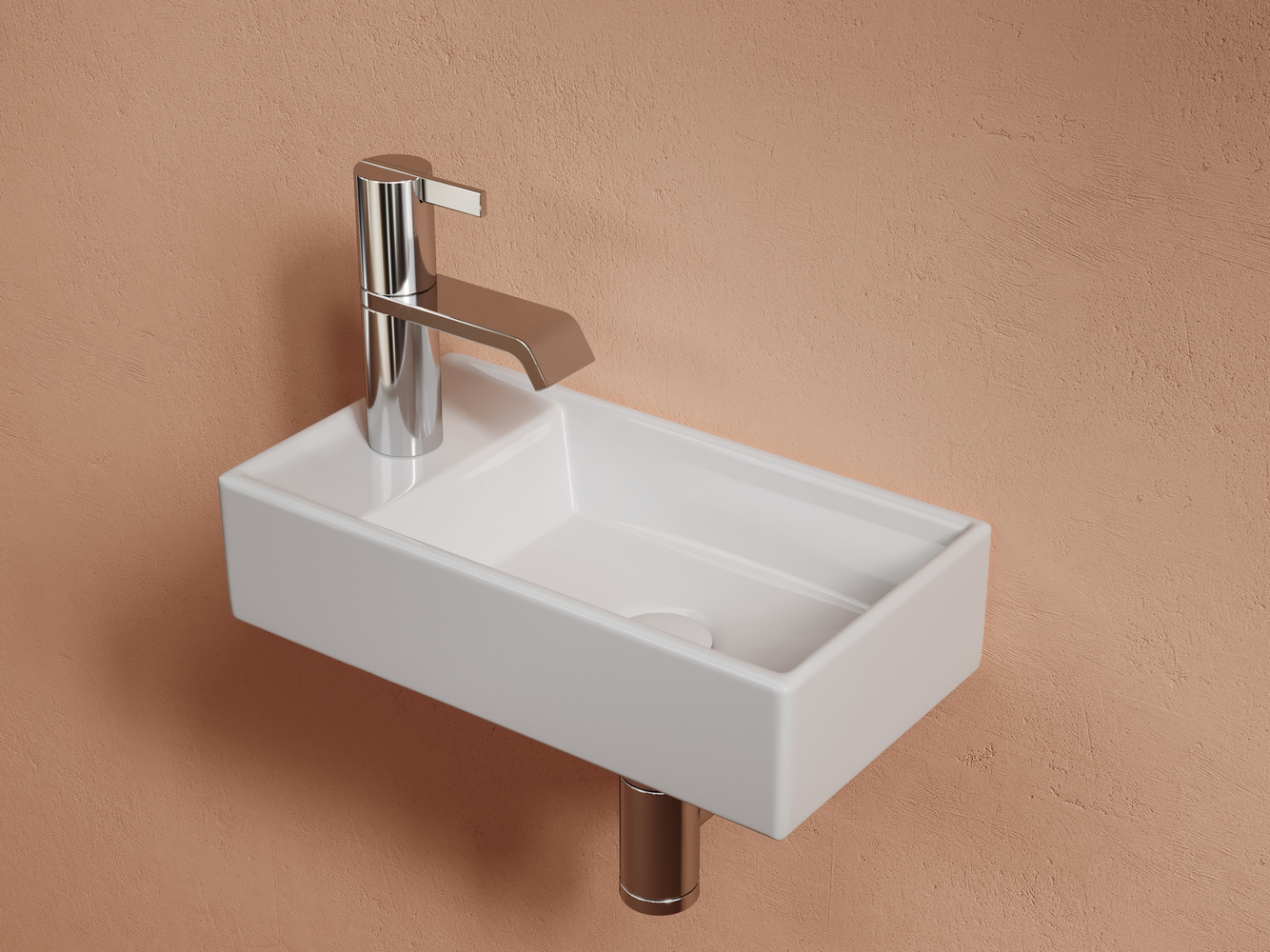 Фото Раковина Ceramicanova Element CN6051R подвесная 40,7 × 21,7 × 10 см, белый глянцевый