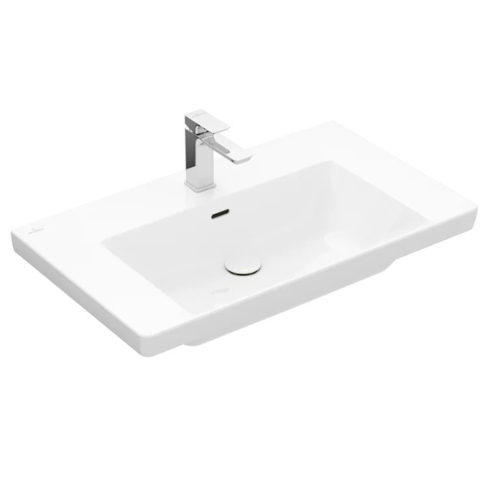 Фото Раковина Villeroy & Boch Subway 3.0 4A708001 встраиваемая 80 см, цвет альпийский белый