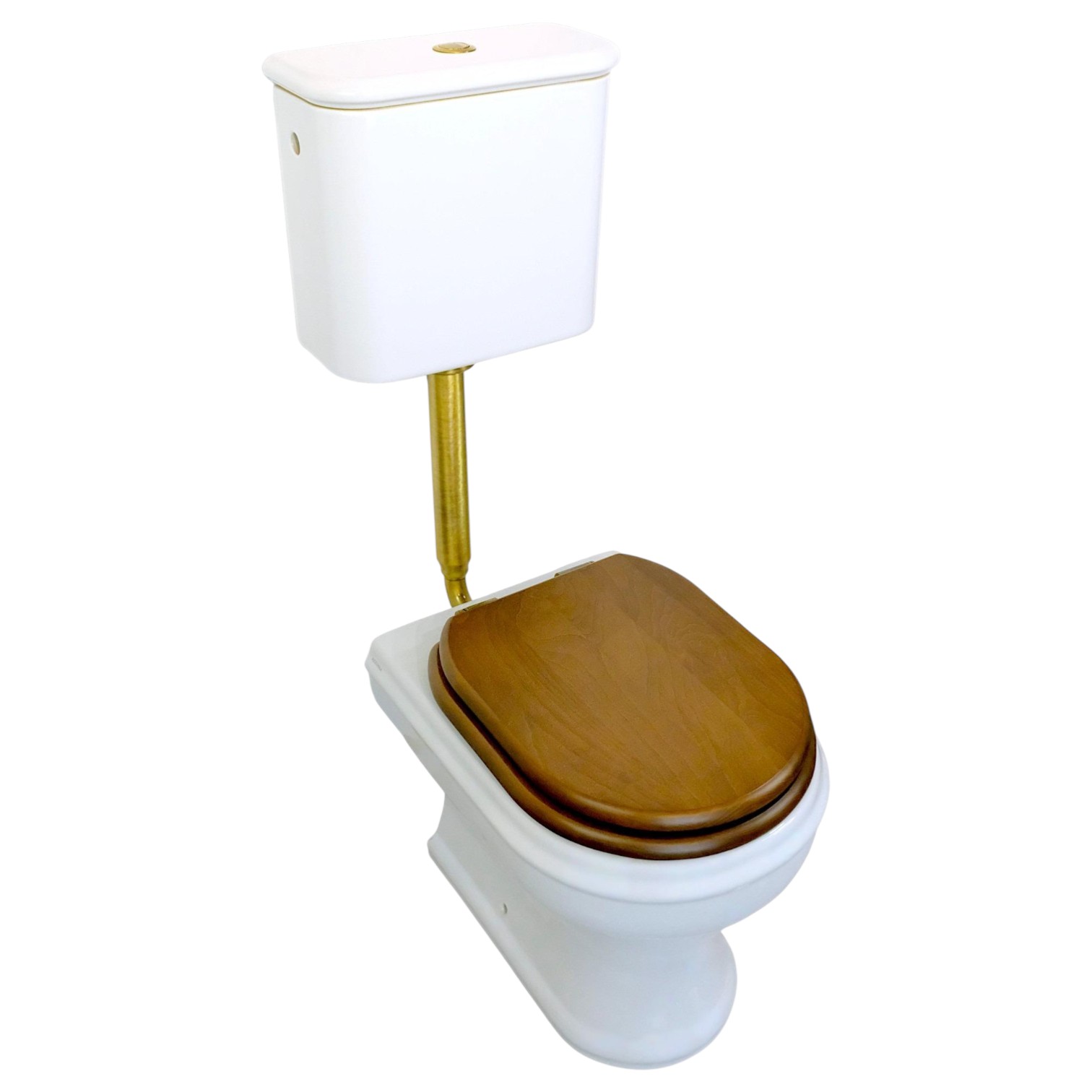 Фото Унитаз Migliore Charme 36380 со средним бачком кнопка бронза, выпуск универсальный