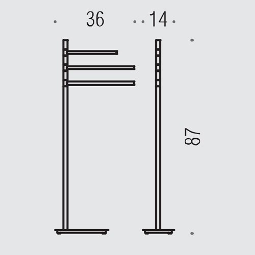 Фото Стойка Colombo Square B9915.CR напольная хром глянец
