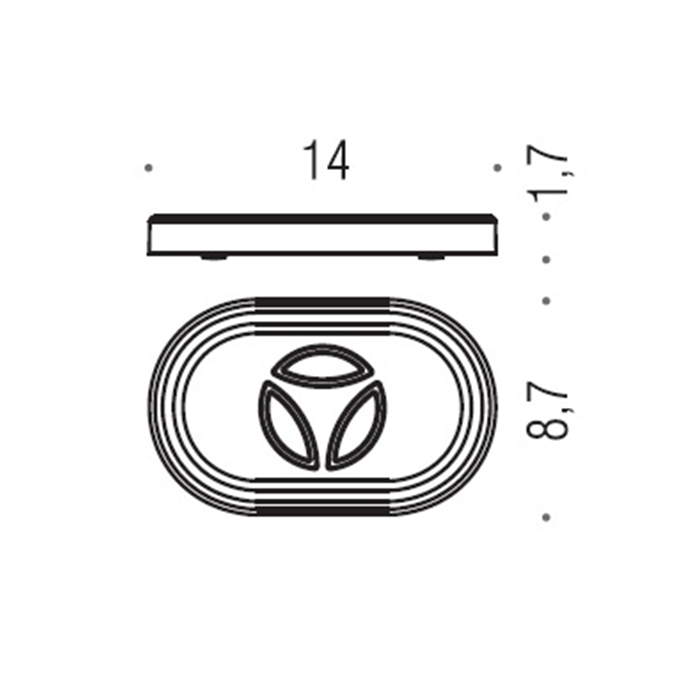 Фото Мыльница Colombo Road B8040.CR настольная хром глянец